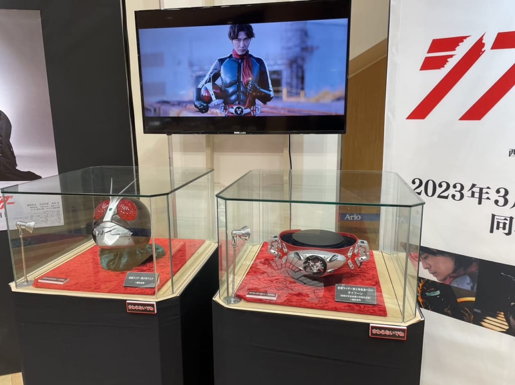 仮面ライダーマスク展示