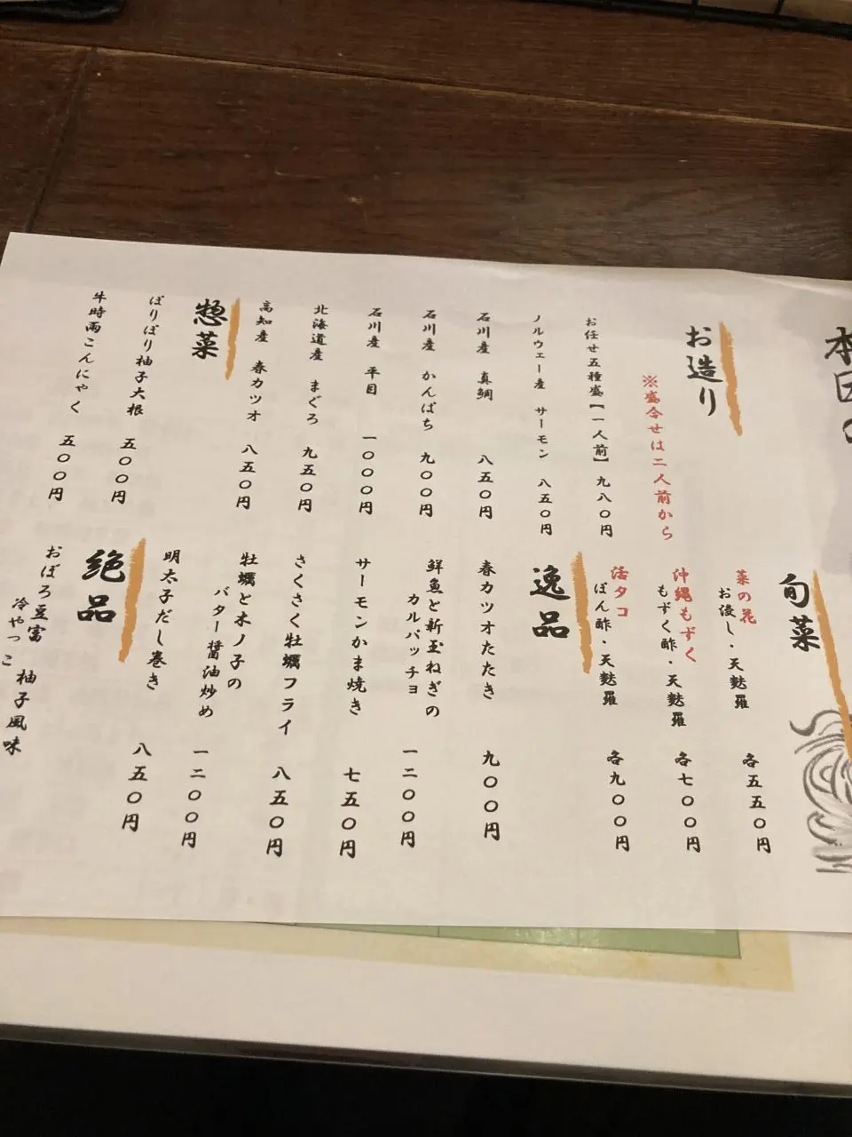 日本酒と肴が旨い居酒屋 海鮮酒菜げんげJR八尾店